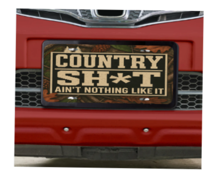 COUNTRY SH*T LICENSE PLATE